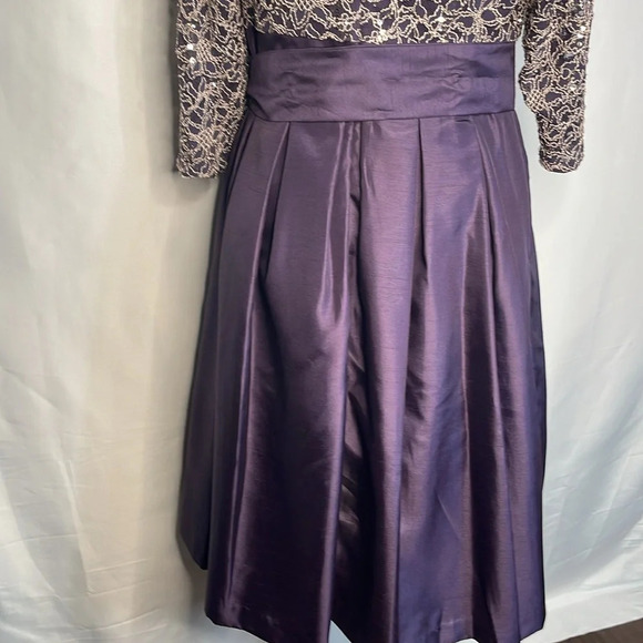 Jessica Howard / Sequined Lace a-Line Dress Size 14W - Picture 9 of 12